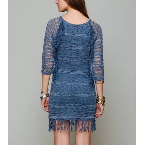 FREE PEOPLE Party Dress Intricate Draped Mini Gown - Picture 3 of 8